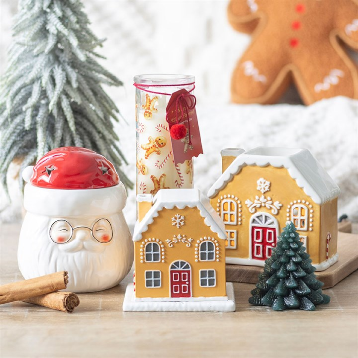 *Santa Claus Shaped Ceramic Oil Burner and Wax Warmer (12/24)